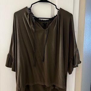 J. Crew Dark Olive Blouse